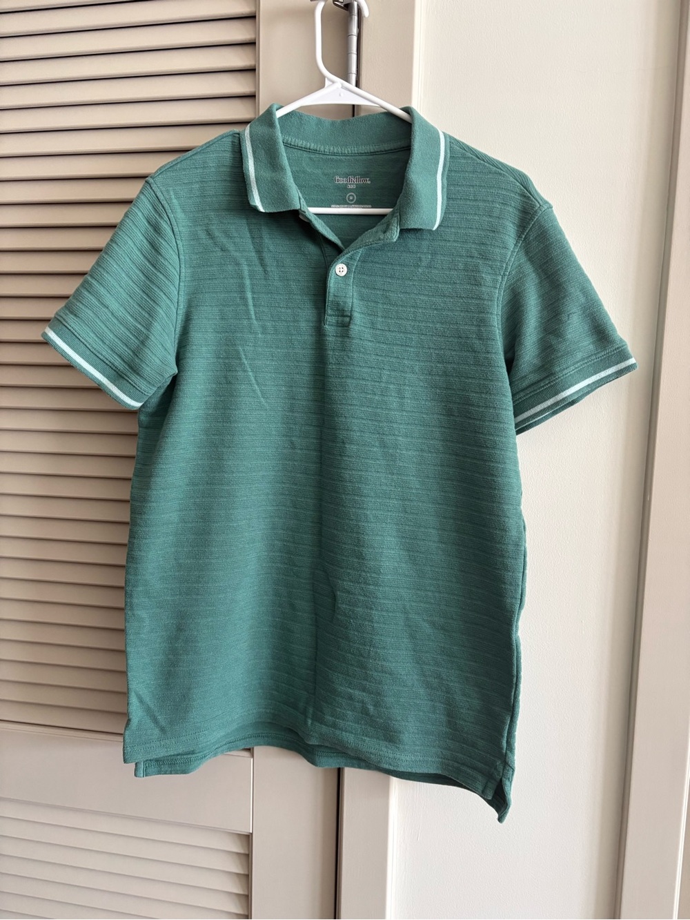 Goodfellow & Co. Men’s Teal Polo Shirt with Contrast Trim * Size Medium